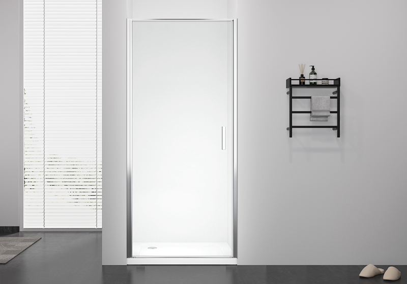 PV 1901F 6 میلی متری شیشه ای تک درب محوری به همراه کابین دوش با دسته فلزی
